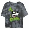 Juniors' Disney Mickey Mouse & Friends Goofy Gawrsh Portrait Wash Crop Tee -Disney Sales Store unnamed file 5585