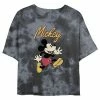 Juniors' Disney Mickey Mouse & Friends Mickey Classic Run Portrait Wash Crop Tee -Disney Sales Store unnamed file 5587