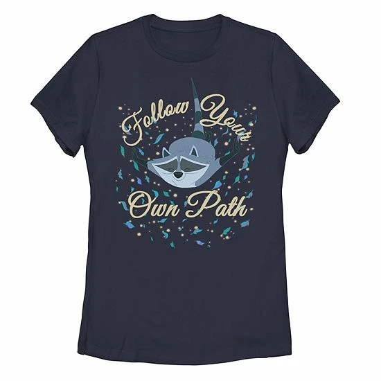 Juniors' Disney Pocahontas Meeko Follow Your Own Path Text Tee Juniors' Disney Pocahontas Meeko Follow Your Own Path Text Tee -Disney Sales Store unnamed file 5601