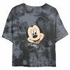 Juniors' Disney Mickey Mouse Smile Face Portrait Wash Crop Tee -Disney Sales Store unnamed file 5623