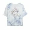 Juniors' Disney Princess Little Mermaid Ariel Watercolor Floral Shell Bombard Wash Crop Graphic Tee -Disney Sales Store unnamed file 5673