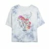 Juniors' Disney Princess The Little Mermaid Ariel Real Flowers With Logo Bombard Wash Crop Graphic Tee -Disney Sales Store unnamed file 5675