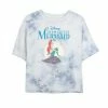 Juniors' Disney Princess The Little Mermaid Rock Portrait Bombard Wash Crop Graphic Tee -Disney Sales Store unnamed file 5687