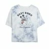 Juniors' Disney Mickey & Pluto Outlines Original Best Buds Portrait Bombard Wash Crop Graphic Tee -Disney Sales Store unnamed file 5695