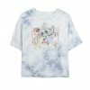 Juniors' Disney Mickey Mouse & Friends Burst Through Portrait Bombard Wash Crop Graphic Tee
