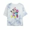 Juniors' Disney Mickey & Friends Valentine Couple Bombard Wash Crop Graphic Tee -Disney Sales Store unnamed file 5716