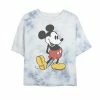 Juniors' Disney Mickey Mouse Vintage Leg Kick Bombard Wash Crop Graphic Tee -Disney Sales Store unnamed file 5724