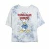 Juniors' Disney Donald Duck Original Donald How To Draw Background Bombard Wash Crop Graphic Tee -Disney Sales Store unnamed file 5727