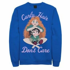 Men's Disney Wreck It Ralph 2 Comfy Princess Curly Hair Don't Care Sweatshirt