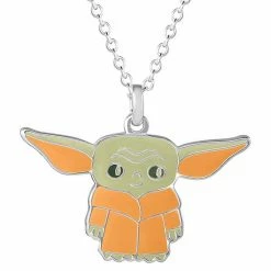 Disney's Star Wars The Mandalorian The Child Aka Baby Yoda Brass Pendant Necklace