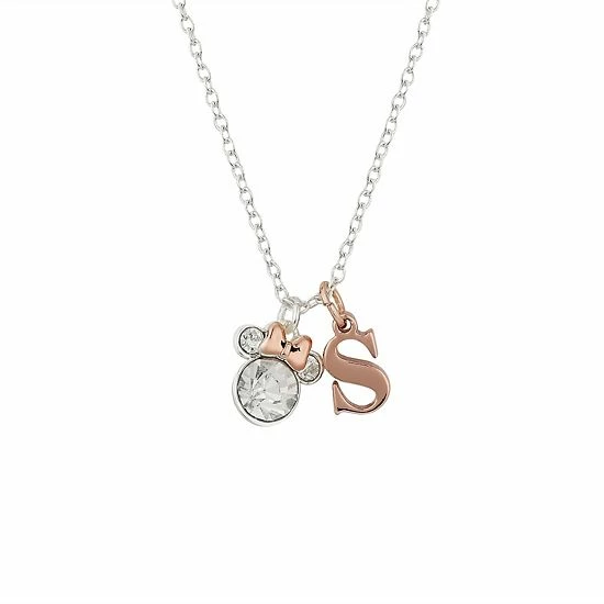 Disney Two-Tone 14k Rose Gold & Fine Silver Plated Crystal Minnie Mouse Initial Pendant Necklace Two Tone K Disney Two-Tone 14k Rose Gold & Fine Silver Plated Crystal Minnie Mouse Initial Pendant Necklace Two Tone K -Disney Sales Store unnamed file 6312