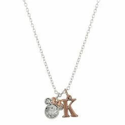 Disney Two-Tone 14k Rose Gold & Fine Silver Plated Crystal Minnie Mouse Initial Pendant Necklace Two Tone K 6 Disney Two-Tone 14k Rose Gold & Fine Silver Plated Crystal Minnie Mouse Initial Pendant Necklace Two Tone K -Disney Sales Store unnamed file 6315