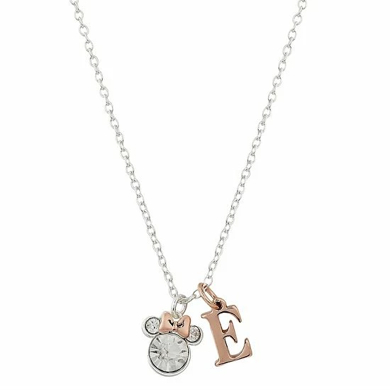 Disney Two-Tone 14k Rose Gold & Fine Silver Plated Crystal Minnie Mouse Initial Pendant Necklace Two Tone K Disney Two-Tone 14k Rose Gold & Fine Silver Plated Crystal Minnie Mouse Initial Pendant Necklace Two Tone K -Disney Sales Store unnamed file 6317