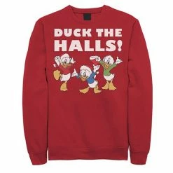 Men's Disney Huey Dewey And Louie Duck The Halls Christmas Tee Kelly
