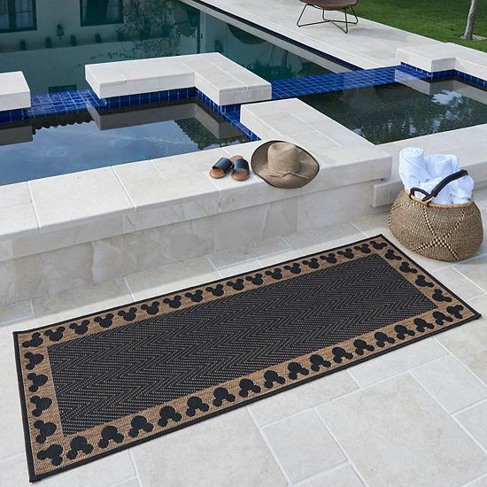 Disney's Mickey Mouse Border Indoor Outdoor Rug Chestnut 6 Disney's Mickey Mouse Border Indoor Outdoor Rug Chestnut - Image 4