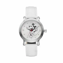 Disney's Mickey Mouse Women's Leather Watch White