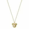 Disney's Mickey Mouse 18k Gold Over Silver Cubic Zirconia Heart Stone Pendant Necklace 2 Disney's Mickey Mouse 18k Gold Over Silver Cubic Zirconia Heart Stone Pendant Necklace -Disney Sales Store unnamed file 6632
