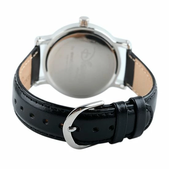 Disney's Mickey Mouse & Minnie Mouse Women's Shiny Silver Tone Black Leather Vintage Watch Disney's Mickey Mouse & Minnie Mouse Women's Shiny Silver Tone Black Leather Vintage Watch -Disney Sales Store unnamed file 6635