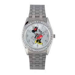 Disney's Minnie Mouse Women's Silver Tone Glitz Watch