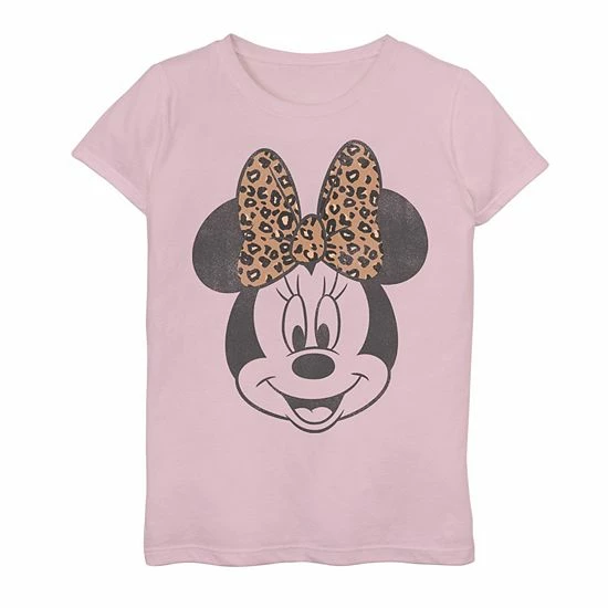 Girls 7-16 Disney Minnie Mouse Leapord Print Bow Portrait Graphic Tee Pink Girls 7-16 Disney Minnie Mouse Leapord Print Bow Portrait Graphic Tee Pink -Disney Sales Store unnamed file 677