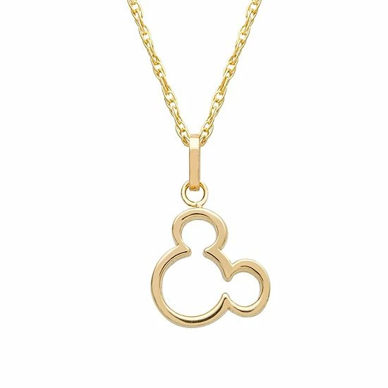 Disney's Mickey Mouse 14k Gold Silhouette Pendant Necklace Disney's Mickey Mouse 14k Gold Silhouette Pendant Necklace -Disney Sales Store unnamed file 6833