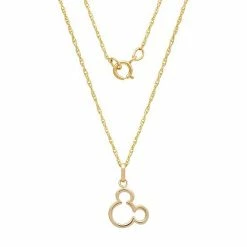 Disney's Mickey Mouse 14k Gold Silhouette Pendant Necklace 3 Disney's Mickey Mouse 14k Gold Silhouette Pendant Necklace -Disney Sales Store unnamed file 6834