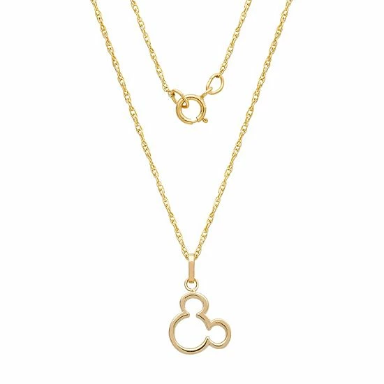 Disney's Mickey Mouse 14k Gold Silhouette Pendant Necklace Disney's Mickey Mouse 14k Gold Silhouette Pendant Necklace -Disney Sales Store unnamed file 6834