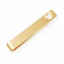 Disney Men's Mickey Mouse Cut Out Gold Tie Bar