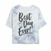 Juniors' Disney Park Best Day Every Mickey Head Silhouette Bombard Wash Crop Graphic Tee -Disney Sales Store unnamed file 692