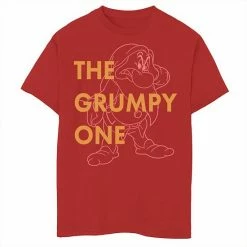 Disney's Snow White & The Seven Drawfs Boys 8-20 Dwarf Grumpy The Grumpy One Outlined Graphic Tee