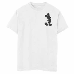 Disney's Mickey Mouse & Friends Boys 8-20 Mickey & Minnie 28 Front & Back Graphic Tee Athletic Heather -Disney Sales Store unnamed file 6960