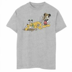 Disney's Mickey & Friends Boys 8-20 Mickey & Pluto Digging Graphic Tee Athletic Heather -Disney Sales Store unnamed file 6970