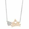 Disney Princess Sterling Silver Diamond Accent Crown & Heart Necklace 2 Disney Princess Sterling Silver Diamond Accent Crown & Heart Necklace -Disney Sales Store unnamed file 6979