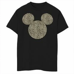 Disney's Mickey Mouse Boys 8-20 Cheetah Print Silhouette Fill Graphic Tee Navy