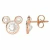 Disney's Mickey Mouse 10k Rose Gold Cubic Zirconia Stud Earrings