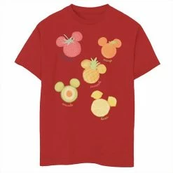 Disney's Mickey Mouse & Friends Boys 8-20 Mickey Fruit Logos Graphic Tee Red -Disney Sales Store unnamed file 7025