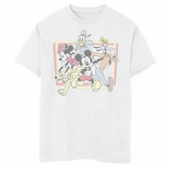 Disney's Mickey Mouse Boys 8-20 & Friends Burst Through Portrait Graphic Tee White -Disney Sales Store unnamed file 7033