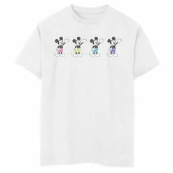 Disney's Mickey Mouse & Friends Boys 8-20 Mickey Mouse Neon Line Up Graphic Tee White -Disney Sales Store unnamed file 7045