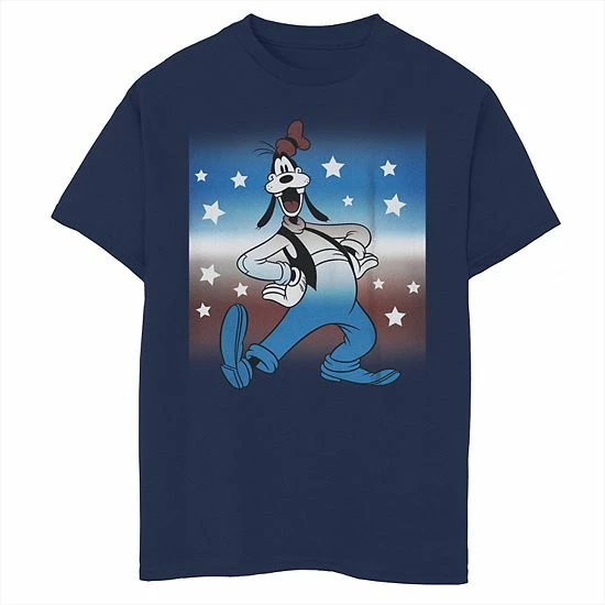 Disney's Mickey Mouse & Friends Boys 8-20 Goofy Americana Portrait Graphic Tee Navy Disney's Mickey Mouse & Friends Boys 8-20 Goofy Americana Portrait Graphic Tee Navy -Disney Sales Store unnamed file 7058