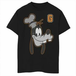 Disney's Goofy Boys 8-20 Varsity Letter Face Portrait Graphic Tee Black -Disney Sales Store unnamed file 7066