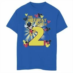 Disney's Mickey & Friends Boys 8-20 2 Year Old Birthday Boy Graphic Tee Royal