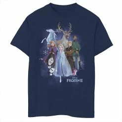 Disney's Frozen 2 Boys 8-20 Group Shot Walking Into Forest Graphic Tee