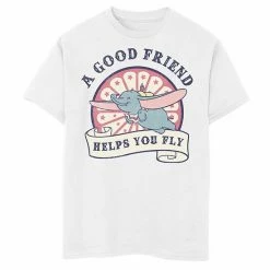 Disney's Dumbo Boys 8-20 A Good Friend Helps You Fly Logo Poster Graphic Tee