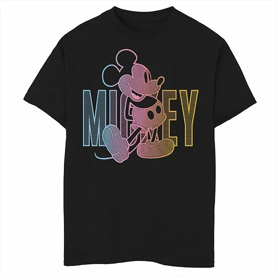 Disney's Mickey Mouse Boys 8-20 Gradient Outline Graphic Tee 3 Disney's Mickey Mouse Boys 8-20 Gradient Outline Graphic Tee