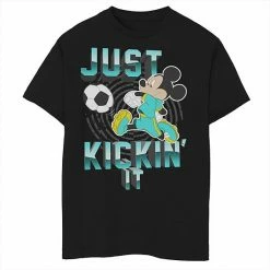 Disney's Mickey Mouse Boys 8-20 Just Kickin' It Soccer Graphic Tee