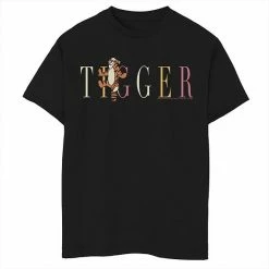 Disney's Winnie The Pooh Boys 8-20 Tigger Name Title Graphic Tee Black