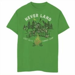 Disney's Peter Pan Boys 8-20 Lost Boys Summer Camp Portrait Graphic Tee Kelly