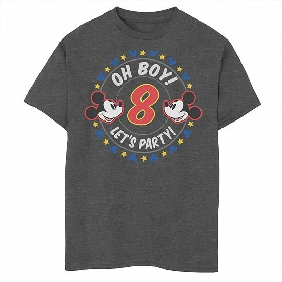 Disney's Mickey & Friends Boys 8-20 Oh Boy Let's Party 8th Birthday Graphic Tee Disney's Mickey & Friends Boys 8-20 Oh Boy Let's Party 8th Birthday Graphic Tee -Disney Sales Store unnamed file 7181