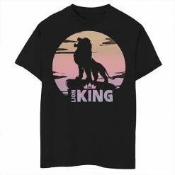 Disney's The Lion King Boys 8-20 Live Action Sunset Pride Rock Poster Graphic Tee