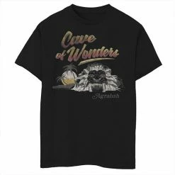 Disney's Aladdin Boys 8-20 Live Action Cave Of Wonders Landscape Graphic Tee Black